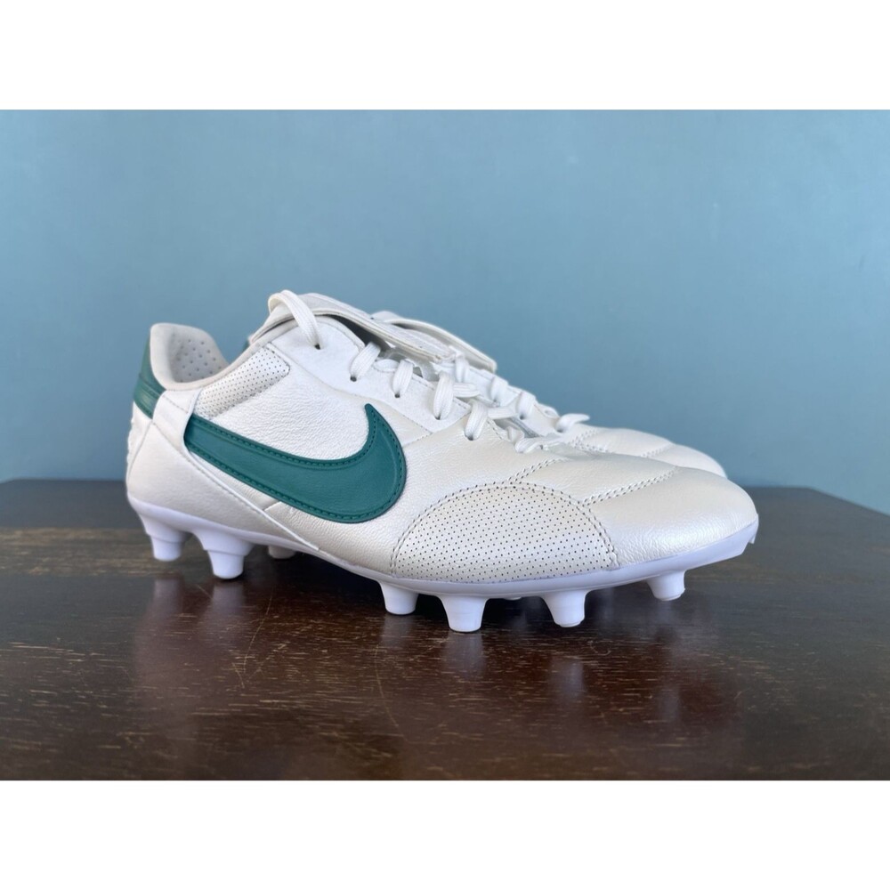 Nike Premier 3 FG White/Mystic Green Cleats Men's Sz 6 (Women's 7.5) HM0265-102
